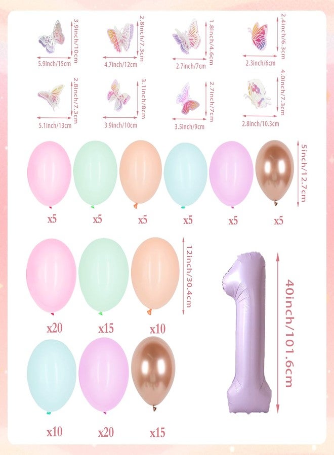 LANGASQUE Fairy First Birthday Decorations 167Pcs Floral Fairy Themed 1st birthday Party Decorations Include Banner Balloon Arch Kit Boxes Backdrop Cake Topper Paper Tassels for Birthday Party Decorations - Image 4
